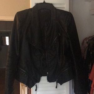 Blank NYC faux leather biker jacket